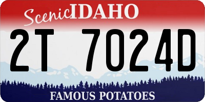 ID license plate 2T7024D