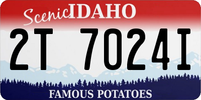 ID license plate 2T7024I