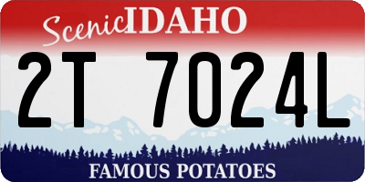 ID license plate 2T7024L