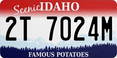 ID license plate 2T7024M