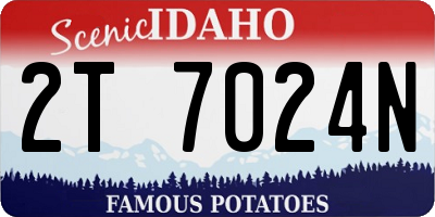 ID license plate 2T7024N