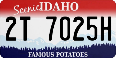 ID license plate 2T7025H