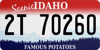 ID license plate 2T7026O