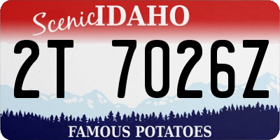 ID license plate 2T7026Z