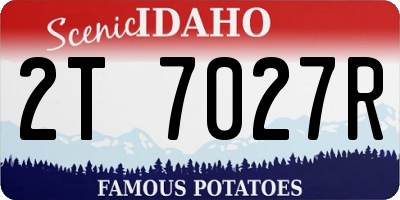 ID license plate 2T7027R