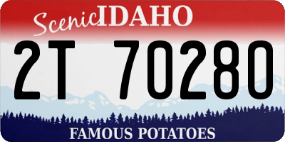 ID license plate 2T7028O