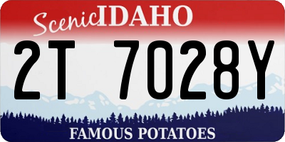 ID license plate 2T7028Y