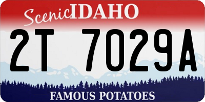 ID license plate 2T7029A