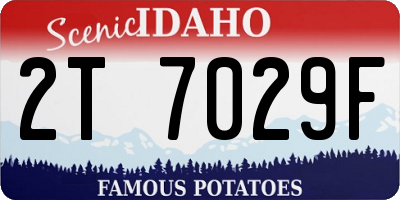 ID license plate 2T7029F