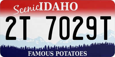 ID license plate 2T7029T