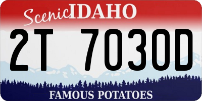 ID license plate 2T7030D