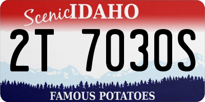 ID license plate 2T7030S