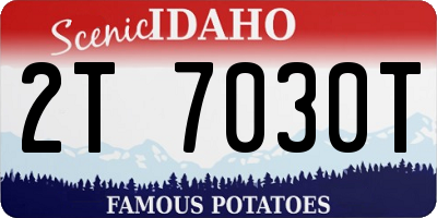 ID license plate 2T7030T