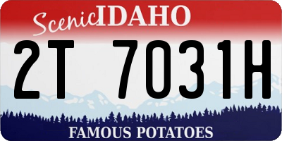 ID license plate 2T7031H