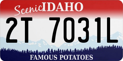 ID license plate 2T7031L