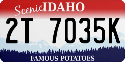 ID license plate 2T7035K