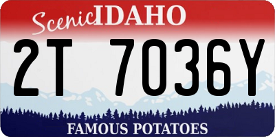 ID license plate 2T7036Y