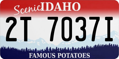 ID license plate 2T7037I