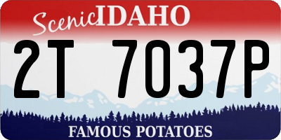 ID license plate 2T7037P