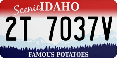 ID license plate 2T7037V