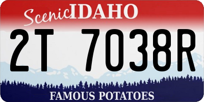 ID license plate 2T7038R