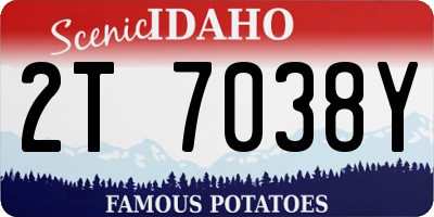 ID license plate 2T7038Y
