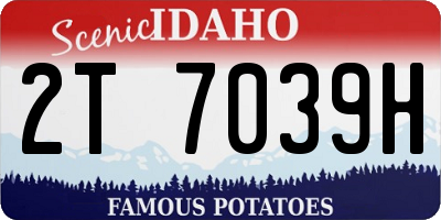 ID license plate 2T7039H