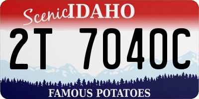 ID license plate 2T7040C
