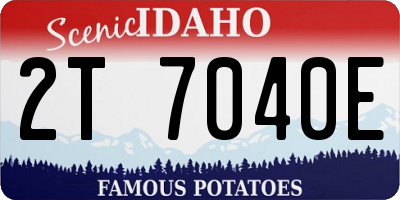 ID license plate 2T7040E