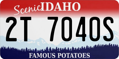 ID license plate 2T7040S