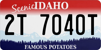 ID license plate 2T7040T