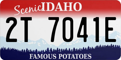 ID license plate 2T7041E