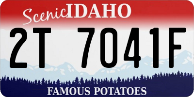 ID license plate 2T7041F