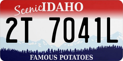 ID license plate 2T7041L
