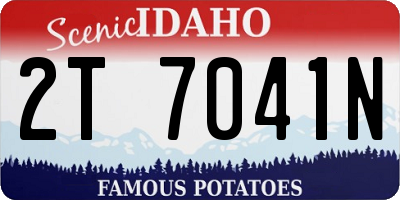 ID license plate 2T7041N