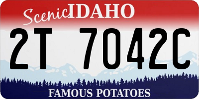ID license plate 2T7042C