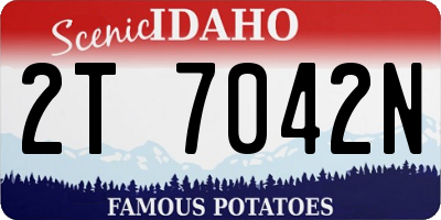 ID license plate 2T7042N