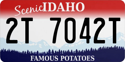 ID license plate 2T7042T