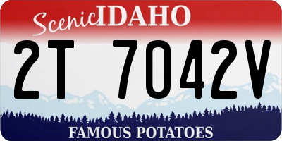 ID license plate 2T7042V