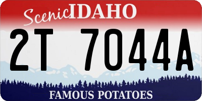 ID license plate 2T7044A