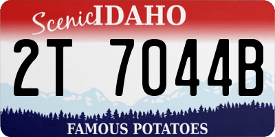 ID license plate 2T7044B