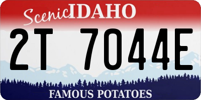 ID license plate 2T7044E