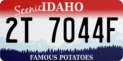 ID license plate 2T7044F