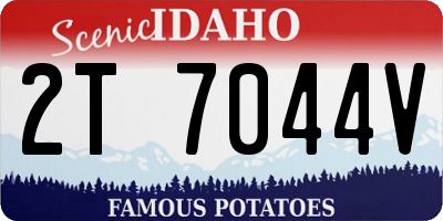 ID license plate 2T7044V