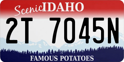ID license plate 2T7045N