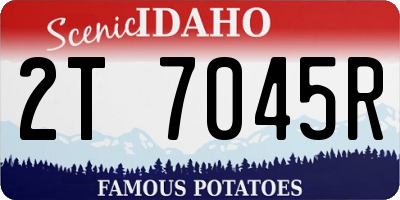 ID license plate 2T7045R