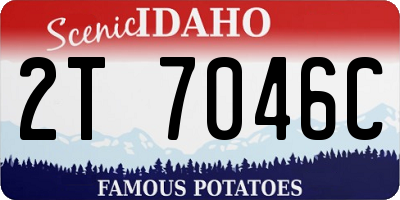 ID license plate 2T7046C