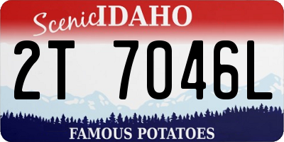 ID license plate 2T7046L