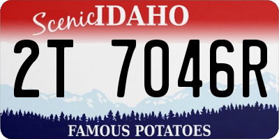 ID license plate 2T7046R
