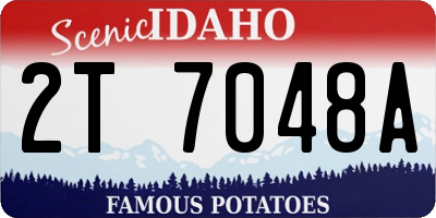 ID license plate 2T7048A